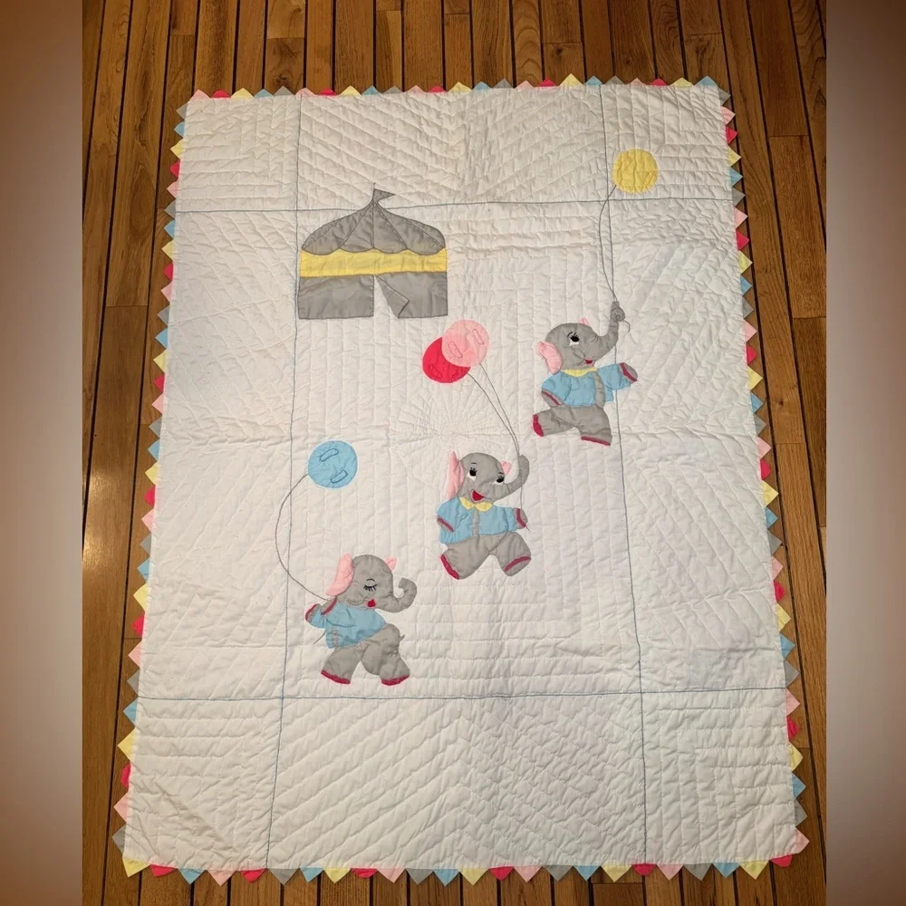 Elephant Themed Quilted Blanket
